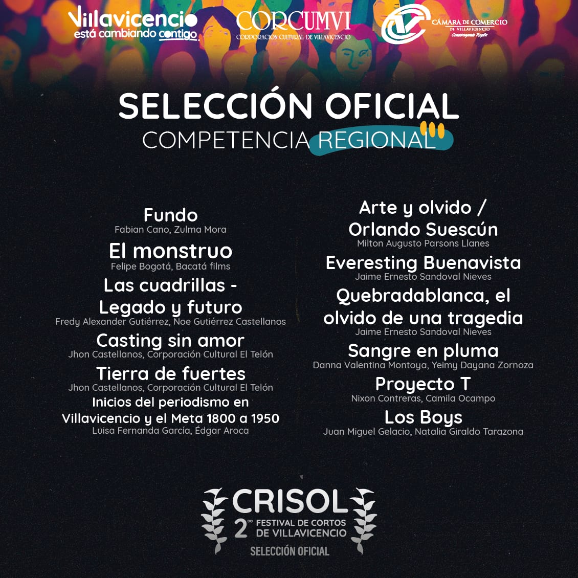 Pieza oficial de selección — Competencia Regional, CRISOL 2022