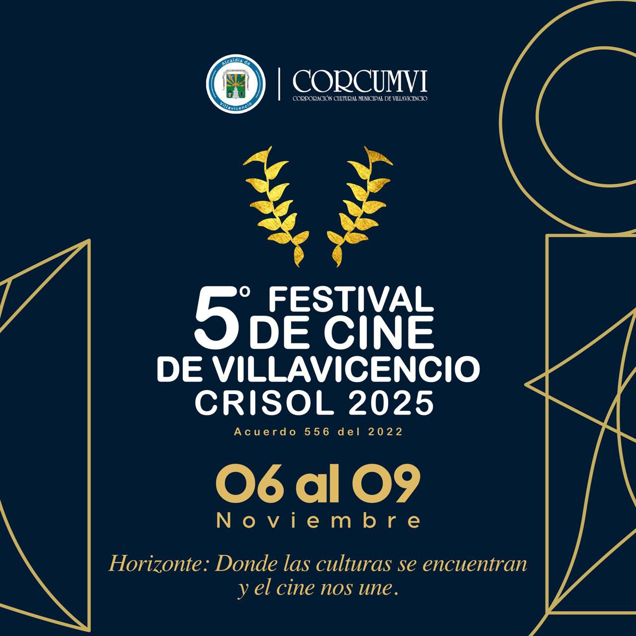 Afiche oficial del quinto Festival de Cine de Villavicencio CRISOL 2025